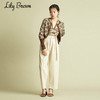 Lily Brown 春夏  简约宽松显瘦腰带锥形牛仔裤LWFP211068