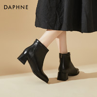 DAPHNE 达芙妮 新款马丁靴百搭短靴时尚靴子2024春秋季瘦瘦靴女鞋