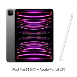 Apple 苹果 平板iPadPro 11寸 2022款 Wifi版128G+Pencil2代笔套装
