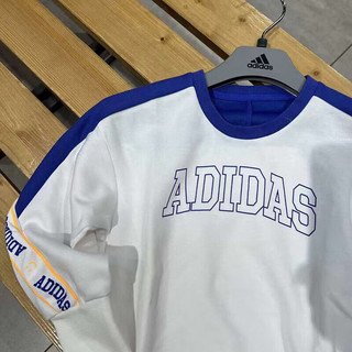 阿迪达斯 （adidas）儿童运动休闲卫衣透气圆领舒适套头衫HE7602  A116码