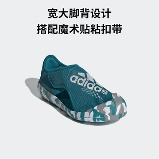 adidas 小浮艇 ALTAVENTURE魔术贴包头凉鞋男小童阿迪达斯轻运动 灰蓝色/白色 30码