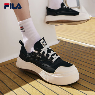 FILA 斐乐男鞋JELLYFISH摩登帆布鞋2024夏季水母鞋休闲鞋 黑-BK 39