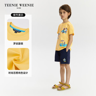 Teenie Weenie Kids小熊童装24夏季新款男童纯棉柔软舒适短袖T恤