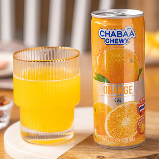 CHABAA 芭提娅 泰国原装 罐装 橙子汁6听230ml 多款可选