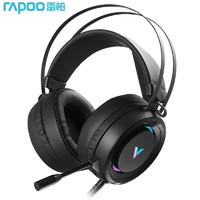 RAPOO 雷柏 VH500 有线耳机7.1声道游戏耳机 有线耳麦 电竞耳机 电脑头戴式耳机立体环绕声 黑色