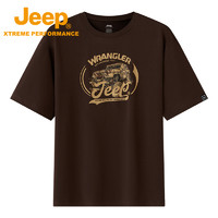 Jeep 吉普 夏季户外运动凉感短袖透气圆领索罗娜弹力吸湿舒适T恤