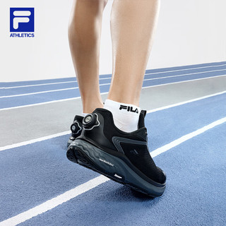 FILA 斐乐男鞋BOA NUVOLE 2路跑鞋2024夏季柔云鞋2运动鞋 黑-BK 43