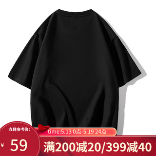 凡客诚品（VANCL）印花柔软舒适圆领T恤211102TM 黑色 L