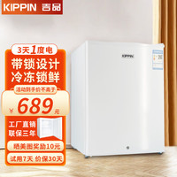 吉品(KIPPIN) 50升迷你单门冰箱带锁小冰箱冷藏保鲜冷冻留样宿舍