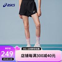 asics/亚瑟士童装儿童运动短裤夏季儿童经典假两件打底短裤 001黑色 160cm