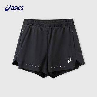 asics/亚瑟士童装儿童运动短裤夏季儿童经典假两件打底短裤 001黑色 160cm