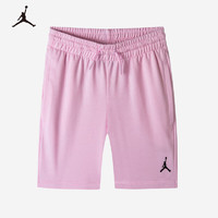 Jordan 耐克童装男童女童Jordan透气运动短裤2022夏季儿童针织裤子 B668樱花粉 160