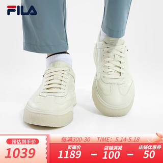 FILA 斐乐男鞋OLIMPICA摩登板鞋2024夏时尚休闲鞋运动鞋 白芦笋-WA 41
