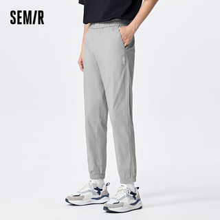 Semir 森马 休闲裤男2023夏季简约字母印花时尚感束脚长裤101323127140