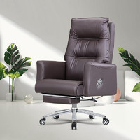 ZHONGWEI 中伟 老板椅可躺电脑办公椅家用人体工学椅午休椅棕色