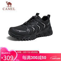 骆驼（CAMEL）男士户外一脚蹬厚底增高休闲登山鞋 G14S090605 黑色 38 