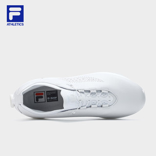 FILA 斐乐男鞋SPD PANTHER 2 LEA路跑鞋2024夏皮面玄豹鞋 斐乐白-WT 40.5