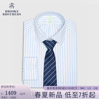 布克兄弟（BrooksBrothers）男士24春夏Supima棉免烫长袖正装衬衫 4000-蓝色 15/3/H