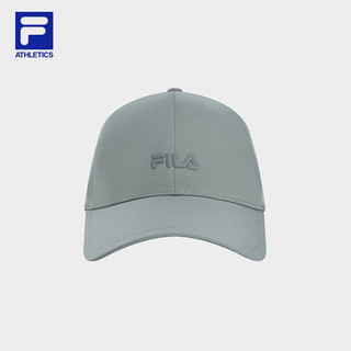 FILA 斐乐款棒球帽2024夏运动帽子遮阳帽鸭舌帽 烟雨灰-GY XS