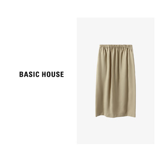 Basic House/百家好 夏季休闲时尚直筒舒适简约半裙B0633B5D402 灰色 S（80-105斤）