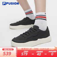 FILA FUSION斐乐潮牌男鞋POP II滑板生活鞋2024夏休闲帆布鞋 迷失黑-UP 44.5