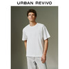 URBAN REVIVO UR2024夏季男装时尚简约高阶质感肌理圆领T恤衫UML440043 本白 S