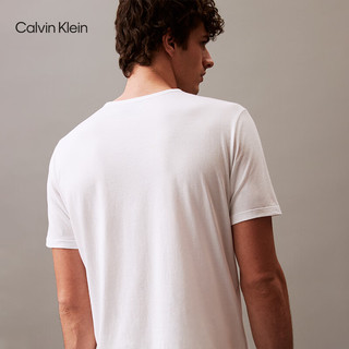 Calvin Klein Jeans【简白夏日系列】24春夏男士ck净色纯棉打底短袖T恤40BM237 YAF-月光白 L