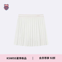 K·SWISS 盖世威（K·SWISS）女裙 24春季 潮流休闲百搭梭织半身裙 1910080 101雪峰白 L