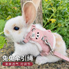 派乐特 兔子牵引绳胸背套装可调节遛溜兔用品链子小宠物M号