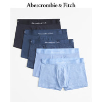 Abercrombie & Fitch 男装套装 5条装舒适日常拼花logo四角裤 358617-1 蓝色 L