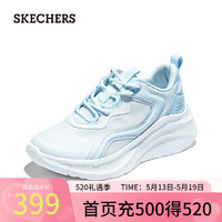 斯凯奇（Skechers）女鞋夏季糕糕鞋网面透气女士绑带休闲运动鞋117519 浅蓝色/LTBL 38