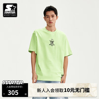 STARTER|美式短袖2024年夏季中性运动休闲100%棉T恤宽松透气街头 浅绿色 S 165/84A