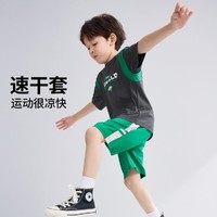 Disney baby 篮球儿童短袖中裤运动男童套装夏