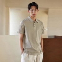GXG 24夏季时尚简约男士纽扣款翻领短袖Polo衫
