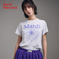 Mardi Mercredi MardiMercredi小雏菊印花短袖t恤修身显瘦休闲百搭上衣女春季新款