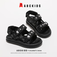 88VIP：ABCKIDS ABC KIDS儿童凉鞋2024夏季新款时尚儿童休闲沙滩鞋女童魔术贴可爱
