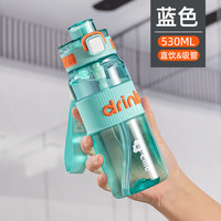 希乐夏季大容量水杯tritan材质高颜值塑料杯男女户外便携吸管杯