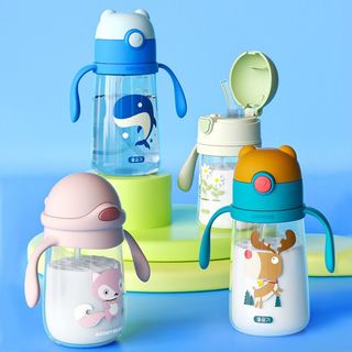 儿童学饮杯吸管杯宝宝幼儿园婴儿夏季便携萌宠可爱手柄水杯