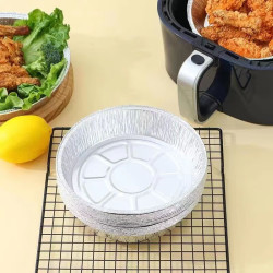 迈乐佳空气炸锅铝箔盘烤箱烘烤锡箔纸盘7寸锡纸盘20个装