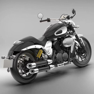 爵士捷DX250摩托车V型双缸机车太子巡航可上牌复古美式重机车 黑色 V型双缸250皮带版带ABS全款16500