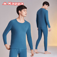 Kappa 卡帕 背靠背卡帕保暖内衣男套装加绒低领中厚款秋衣秋裤冬季两件套