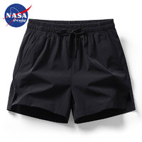 NASAR-FARM 夏季新款短裤男外穿沙滩裤舒适透气速干休闲大码薄款三分短裤 61260黑色 XL