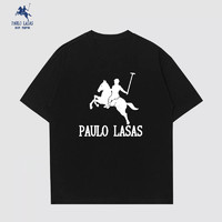 PAULO LASAS 保罗·劳萨斯 官网新品2024纯棉短袖t恤男女潮牌T恤XM