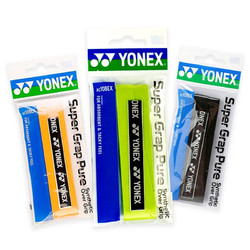 YONEX 尤尼克斯 羽毛球手膠防滑吸汗帶握AC108EX橙+檸檬綠+黑3條獨立包裝