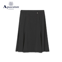 AQUASCUTUM/雅格狮丹春夏女士半身裙短裙a字裙高腰裙子Q4976EL011 黑/99 S