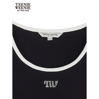Teenie Weenie小熊2024年夏季新款撞色圆领短袖T恤多巴胺ins风时尚