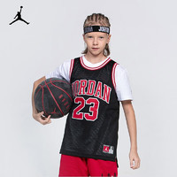 NIKE 耐克 童装男童背心Jordan夏季透气无袖篮球服 2087正黑色 110