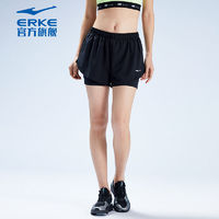 百億補貼：ERKE 鴻星爾克 女運動短褲跑步年夏季輕便透氣舒適運動褲時尚短褲女