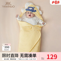 YeeHoO 英氏 婴儿抱被男女宝宝抱被春夏四季款纯棉新生儿盖被 萌趣小熊 85x85cm