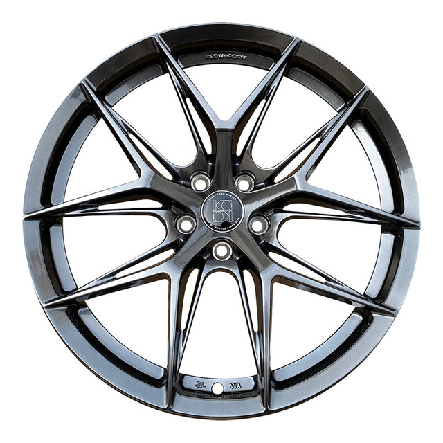 ALLOYKOKO WHEELS 适用于18英寸奥迪A4A6L奔驰E级帕萨特迈腾旋压改装轮毂 钛空银